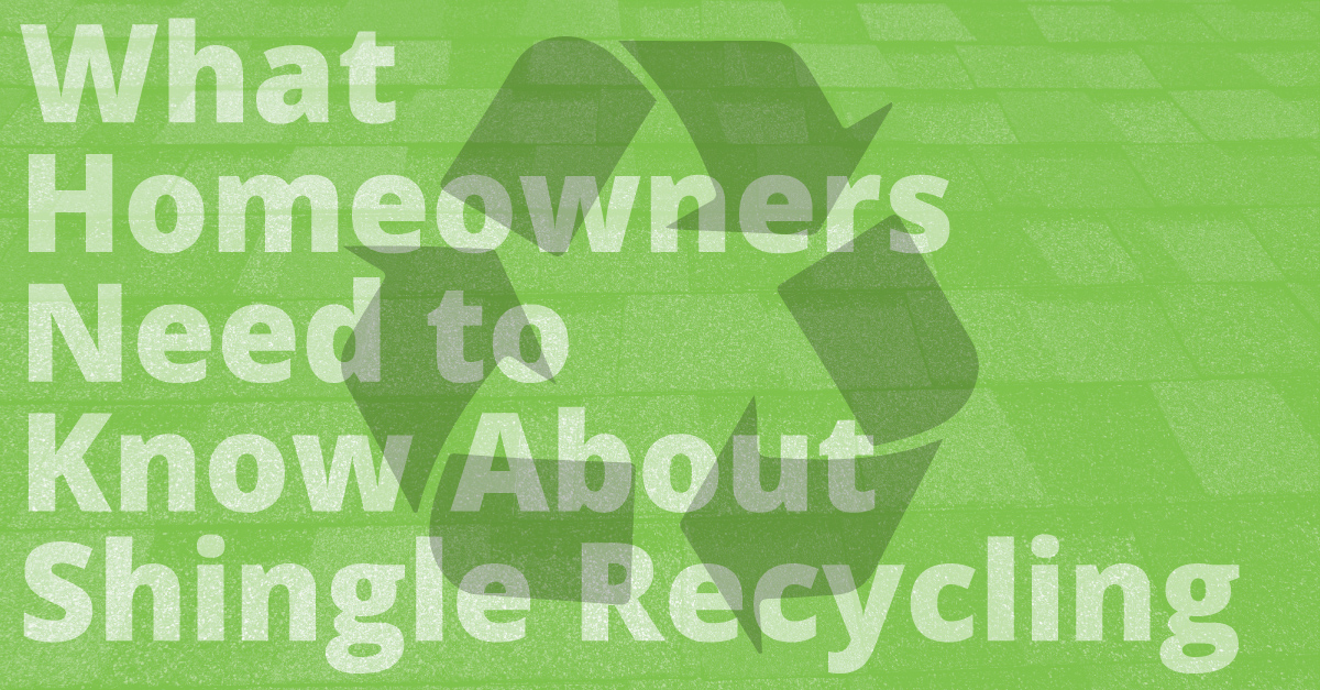 What Homeowners Need to Know About Shingle Recycling